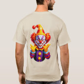 Colorful Clown Character In Bright Costume T-Shirt (Rückseite)