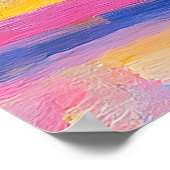 Colorful Coastal Cat Painting Window Sailboats Poster (Ecke)