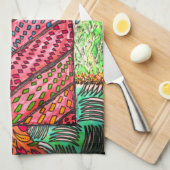 Colorful Coastal Leuchtturm Küche Handtuch (Viertel Falte)