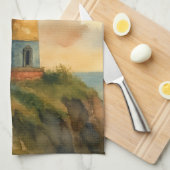 Colorful Coastal Lighthouse Kitchen Towel Geschirrtuch (Viertel Falte)