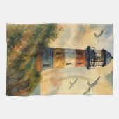 Colorful Coastal Lighthouse Kitchen Towel Geschirrtuch (Horizontal)