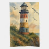 Colorful Coastal Lighthouse Kitchen Towel Geschirrtuch (Vertikal)