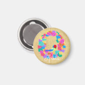 Colorful Coastal Rustic Bird 'Aloha'  Magnet (Vorderseite/Rückseite)