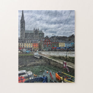 Colorful Cobh Hafen auf Gray Irland Tag Puzzle