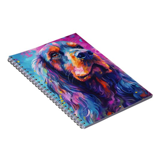 Colorful Cocker Spaniel Notizblock (Rechte Seite)