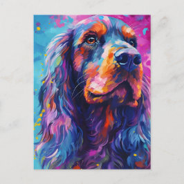 Colorful Cocker Spaniel Postkarte