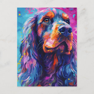 Colorful Cocker Spaniel Postkarte