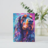 Colorful Cocker Spaniel Postkarte (Stehend Vorderseite)