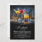 Colorful Cocktails Engagement Party Einladung (Vorderseite)
