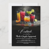 Colorful Cocktails Engagement Party Einladung (Vorderseite)