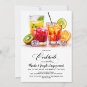 Colorful Cocktails Engagement Party Einladung (Vorderseite)
