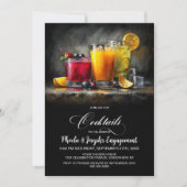 Colorful Cocktails Engagement Party Einladung (Vorderseite)