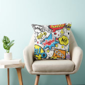 Colorful Comic Pop Art Speech Bubble Pattern Kissen (Stuhl )