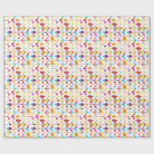 Colorful Confetti and Polka Dot Pattern Gift Wrap Geschenkpapier (Flach)