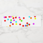 Colorful Confetti Birthday Wasserflaschenetikett (Einzelnes Label)
