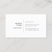 Colorful Confetti Bokeh auf der Weißen Moderne Visitenkarte (Rückseite)