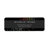 Colorful Confetti Bokeh "Black Modern" (Vorne)