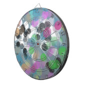 Colorful Confetti Bokeh Dots Dartscheibe (Vorderseite rechts)