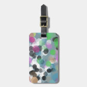 Colorful Confetti Bokeh Dots Gepäckanhänger (Vorderseite vertikal)