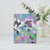 Colorful Confetti Bokeh Dots Postkarte (Stehend Vorderseite)