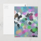 Colorful Confetti Bokeh Dots Postkarte (Vorne/Hinten)