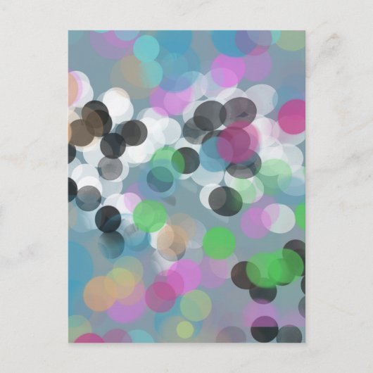 Colorful Confetti Bokeh Dots Postkarte (Vorderseite)