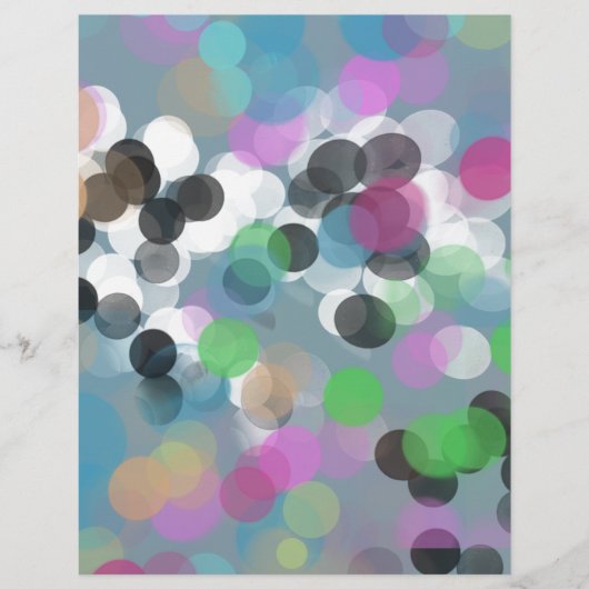 Colorful Confetti Bokeh Dots Scrapbook Paper (Vorderseite)