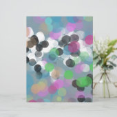 Colorful Confetti Bokeh Dots Scrapbook Paper (Stehend Vorderseite)