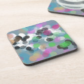 Colorful Confetti Bokeh Dots Untersetzer (Linke Seite)
