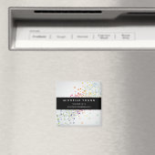 Colorful Confetti Bokeh on Gray Modern Magnet (In Situ (Geschirrspüler))