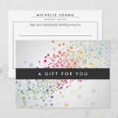 Colorful Confetti Bokeh über das Graue Geschenkzer (Vorne/Hinten)