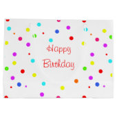 Colorful Confetti Children's Birthday Große Geschenktüte (Rückseite)