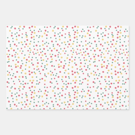 Colorful Confetti Dots Geschenkpapier Set (Vorderseite 3)