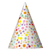 Colorful Confetti Dots Party Hat Partyhütchen (Vorderseite)