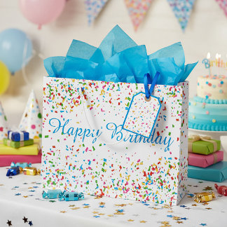 Colorful confetti große geschenktüte