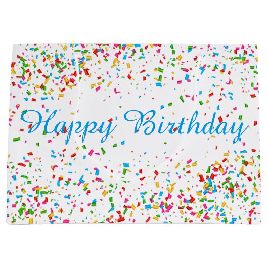 Colorful confetti große geschenktüte (Vorderseite)