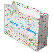 Colorful confetti große geschenktüte (Vorderseite Schrägansicht)