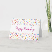 Colorful Confetti Happy Birthday Blank