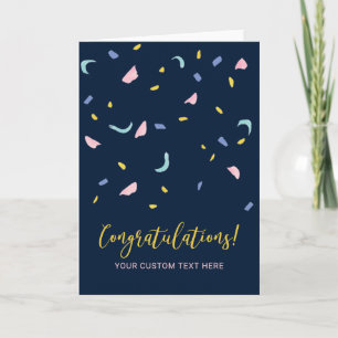Colorful Confetti Herzlichen Glückwunsch Grußkarte Karte