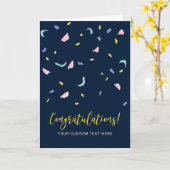 Colorful Confetti Herzlichen Glückwunsch Grußkarte Karte (Gelbe Blume)