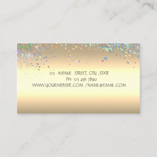 Colorful Confetti Lotus Blume Visitenkarte (Rückseite)