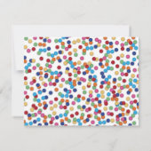 Colorful Confetti Mitteilungskarte (Rückseite)