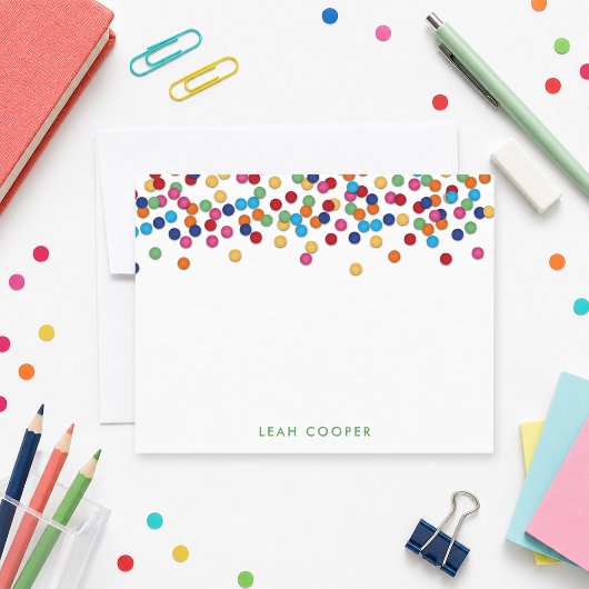 Colorful Confetti Mitteilungskarte