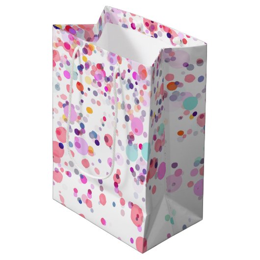 Colorful Confetti Mittlere Geschenktüte (Vorderseite Schrägansicht)