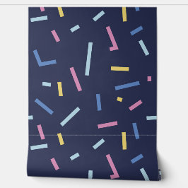 Colorful Confetti Muster Navy Blue Tapete