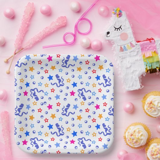 Colorful Confetti Pappteller (Party)