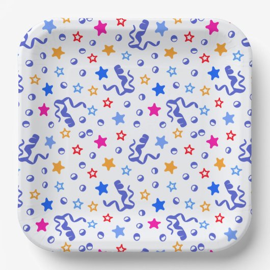 Colorful Confetti Pappteller (Vorderseite)