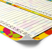 Colorful Confetti Perpetual Birthday Calendar Poster (Ecke)