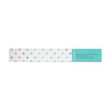 Colorful Confetti Polka Dot Wedding Address Labels