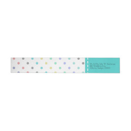 Colorful Confetti Polka Dot Wedding Address Labels
